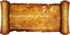 Feigelstock Arnold névjegykártya